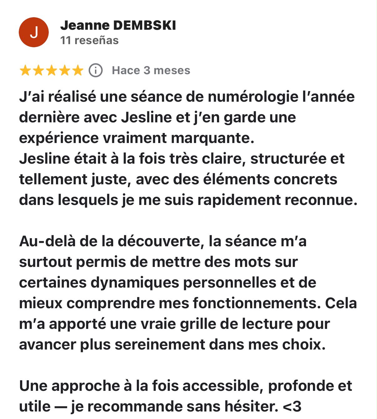 Avis de Jeanne Dembski