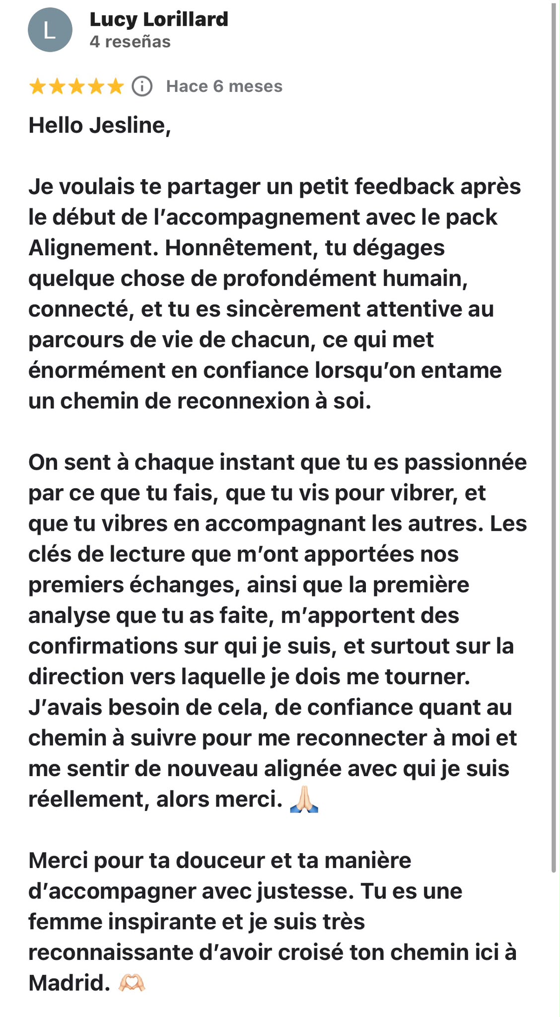Avis de Lucy Lorillard